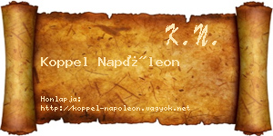 Koppel Napóleon névjegykártya